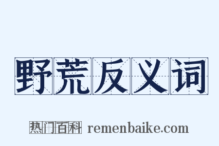 野荒反义词是什么意思的图片